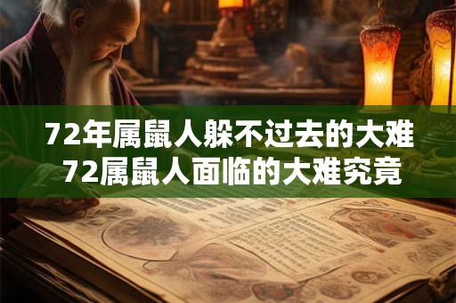 72年属鼠人躲不过去的大难 72属鼠人面临的大难究竟是什么