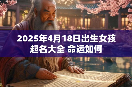 2025年4月18日出生女孩起名大全 命运如何
