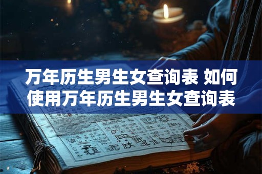 万年历生男生女查询表 如何使用万年历生男生女查询表