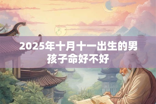 2026年十月十一出生的男孩子命好不好