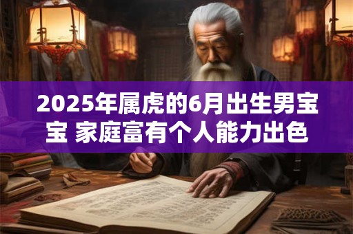 2025年属虎的6月出生男宝宝 家庭富有个人能力出色