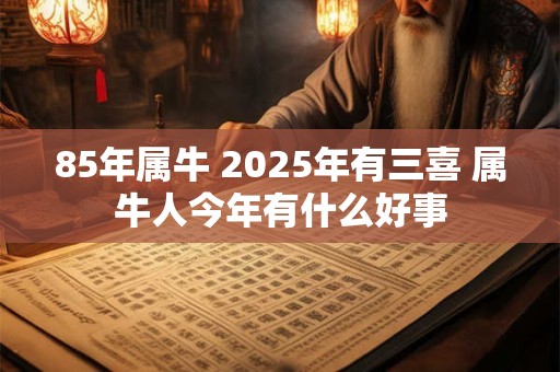 85年属牛 2025年有三喜 属牛人今年有什么好事