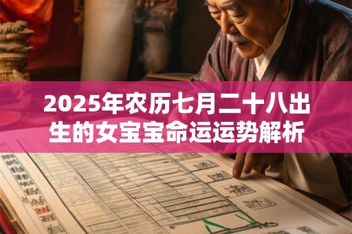 2025年农历七月二十八出生的女宝宝命运运势解析 2025年农历七月二十八出生的女宝宝命运运势解析