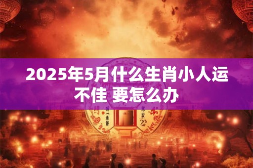 2025年5月什么生肖小人运不佳 要怎么办