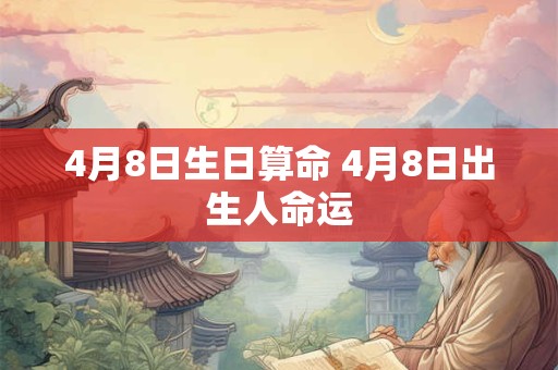 4月8日生日算命 4月8日出生人命运
