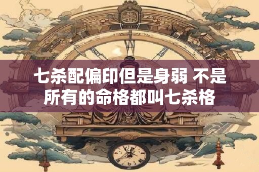 七杀配偏印但是身弱 不是所有的命格都叫七杀格