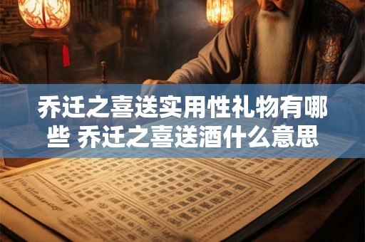 乔迁之喜送实用性礼物有哪些 乔迁之喜送酒什么意思