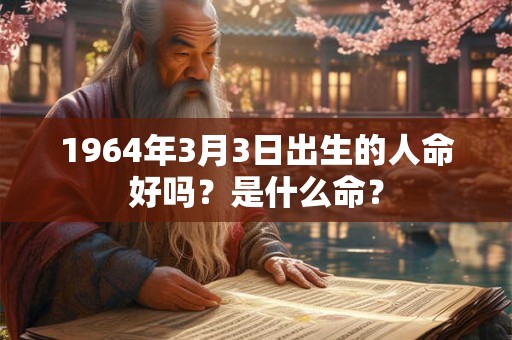 1964年3月3日出生的人命好吗？是什么命？
