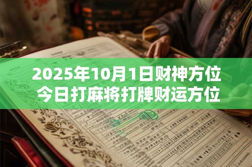 2025年10月1日财神方位 今日打麻将打牌财运方位