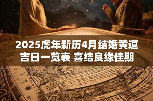 2025虎年新历4月结婚黄道吉日一览表 喜结良缘佳期