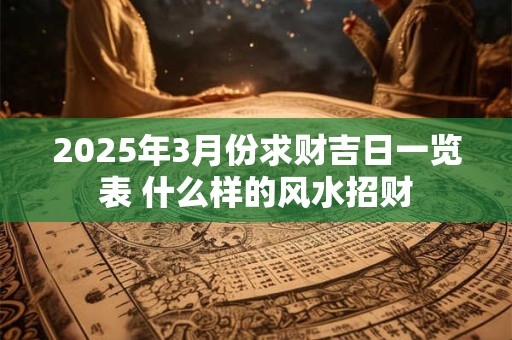 2025年3月份求财吉日一览表 什么样的风水招财