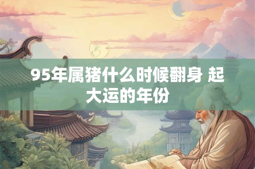 95年属猪什么时候翻身 起大运的年份