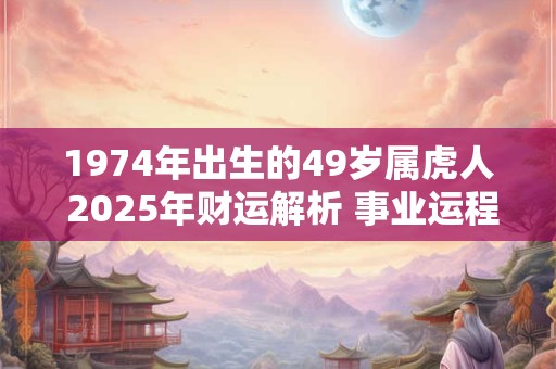 1974年出生的49岁属虎人 2025年财运解析 事业运程怎么样 1974年出生的49岁属虎人 2025年财运解析 事业运程怎么样
