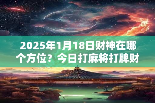 2025年1月18日财神在哪个方位?今日打麻将打牌财运方位 2025年1月18日财神在哪个方位?今日打麻将打牌财运方位