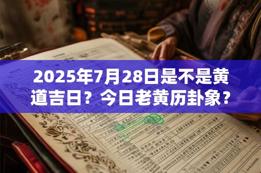 2025年7月28日是不是黄道吉日？今日老黄历卦象？