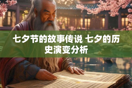 七夕节的故事传说 七夕的历史演变分析
