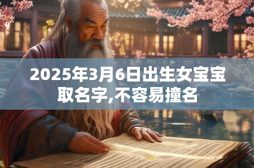 2025年3月6日出生女宝宝取名字,不容易撞名