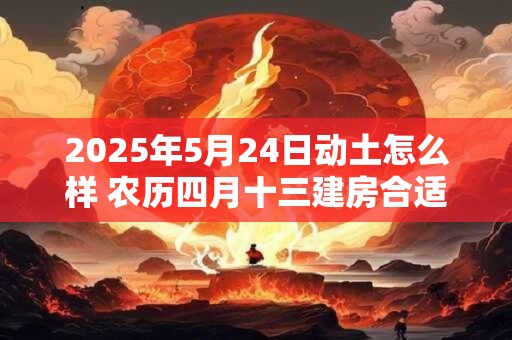 2025年5月24日动土怎么样 农历四月十三建房合适吗 2025年5月24日动土怎么样 农历四月十三建房合适吗