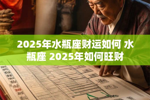2025年水瓶座财运如何 水瓶座 2025年如何旺财 2025年水瓶座财运如何 水瓶座 2025年如何旺财