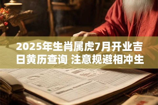 2025年生肖属虎7月开业吉日黄历查询 注意规避相冲生肖