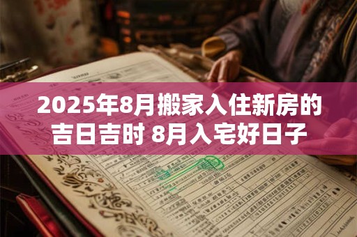 2025年8月搬家入住新房的吉日吉时 8月入宅好日子