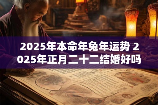 2025年本命年兔年运势 2025年正月二十二结婚好吗
