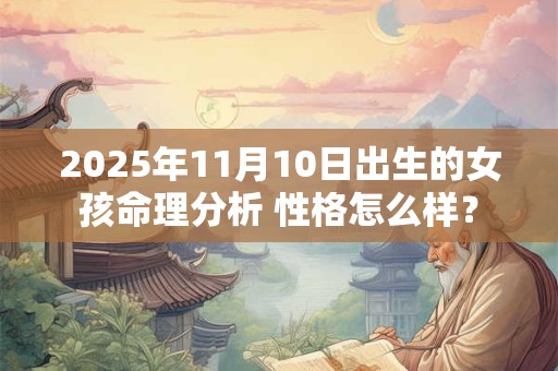 2025年11月10日出生的女孩命理分析 性格怎么样? 2025年11月10日出生的女孩命理分析 性格怎么样?