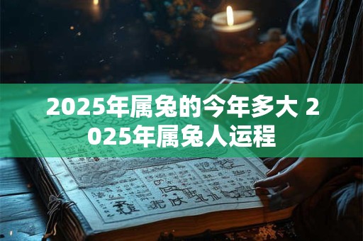 2025年属兔的今年多大 2025年属兔人运程
