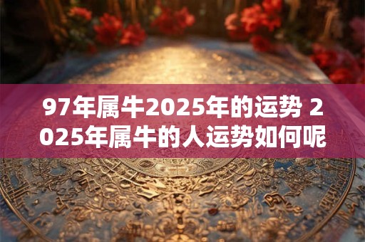 97年属牛2025年的运势 2025年属牛的人运势如何呢 97年属牛2025年的运势 2025年属牛的人运势如何呢