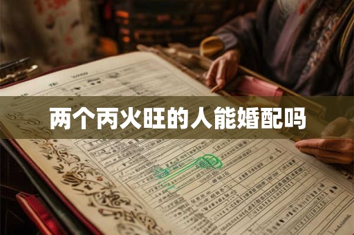两个丙火旺的人能婚配吗