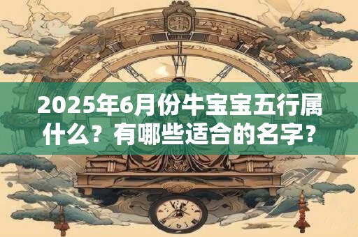 2025年6月份牛宝宝五行属什么?有哪些适合的名字? 2025年6月份牛宝宝五行属什么?有哪些适合的名字?