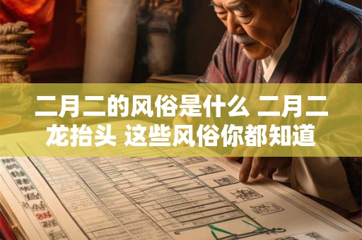 二月二的风俗是什么 二月二龙抬头 这些风俗你都知道吗