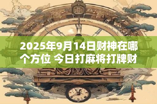 2025年9月14日财神在哪个方位 今日打麻将打牌财运方位