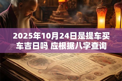 2025年10月24日是提车买车吉日吗 应根据八字查询