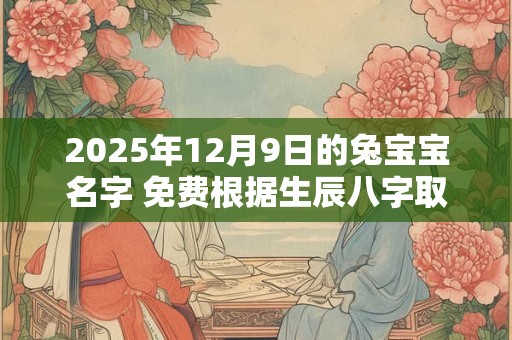 2025年12月9日的兔宝宝名字 免费根据生辰八字取名