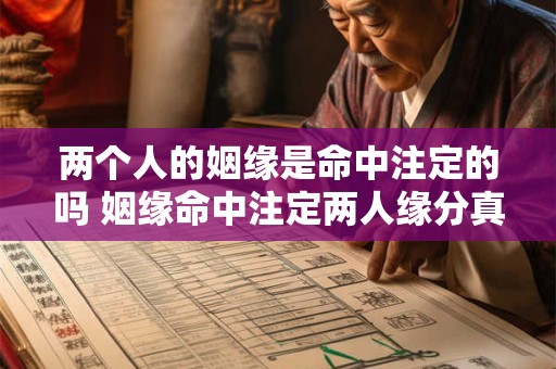 两个人的姻缘是命中注定的吗 姻缘命中注定两人缘分真实存在吗