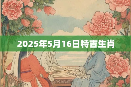 2025年5月16日特吉生肖