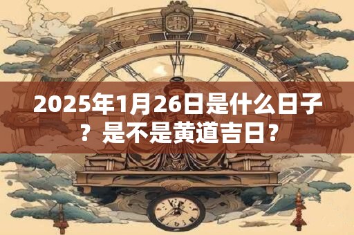2025年1月26日是什么日子?是不是黄道吉日? 2025年1月26日是什么日子?是不是黄道吉日?