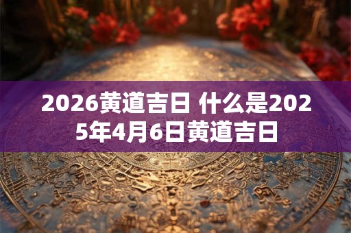 2026黄道吉日 什么是2025年4月6日黄道吉日