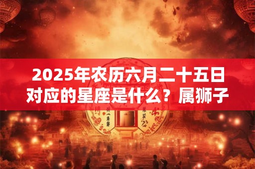 2025年农历六月二十五日对应的星座是什么？属狮子座吗