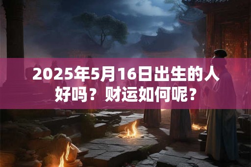 2025年5月16日出生的人好吗?财运如何呢? 2025年5月16日出生的人好吗?财运如何呢?