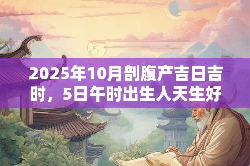 2025年10月剖腹产吉日吉时，5日午时出生人天生好运不断