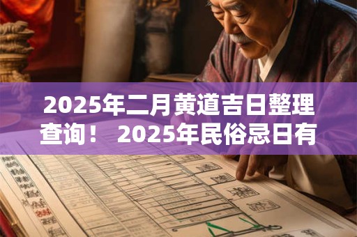 2025年二月黄道吉日整理查询！ 2025年民俗忌日有哪些