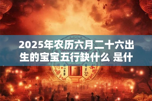 2025年农历六月二十六出生的宝宝五行缺什么 是什么命
