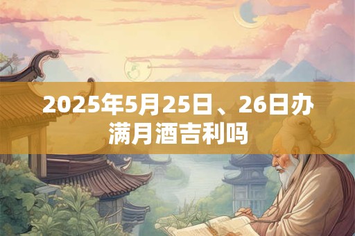 2025年5月25日、26日办满月酒吉利吗