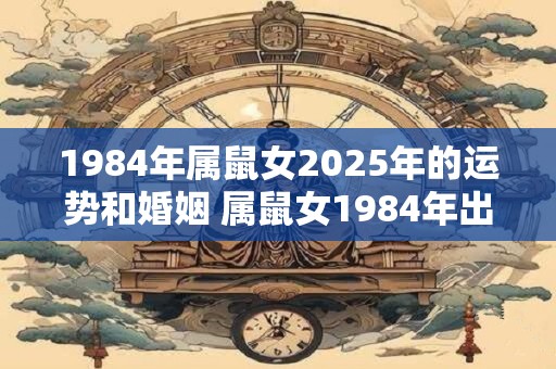 1984年属鼠女2025年的运势和婚姻 属鼠女1984年出生2025年运势与婚姻如何