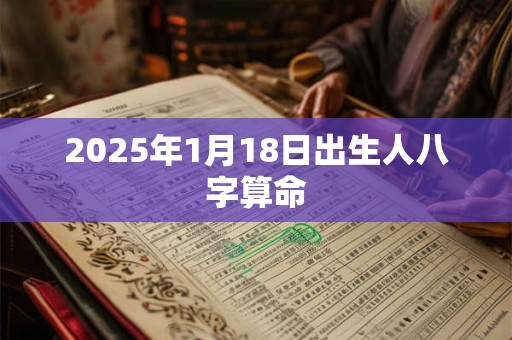 2025年1月18日出生人八字算命