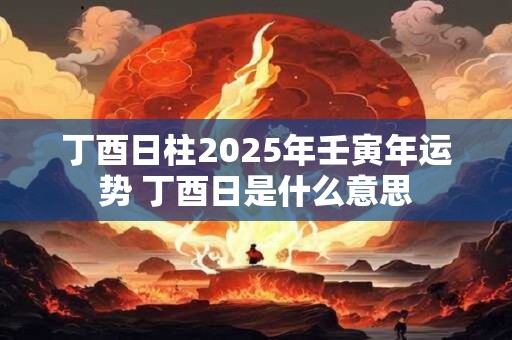 丁酉日柱2025年壬寅年运势 丁酉日是什么意思