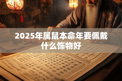 2026年属鼠本命年要佩戴什么饰物好