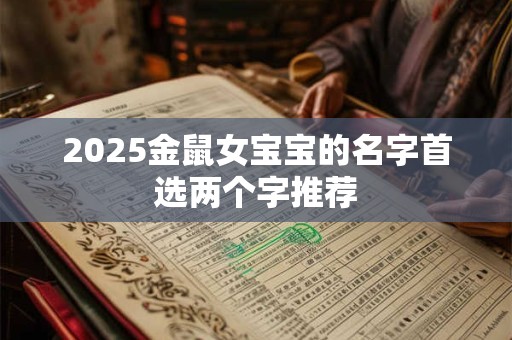 2025金鼠女宝宝的名字首选两个字推荐